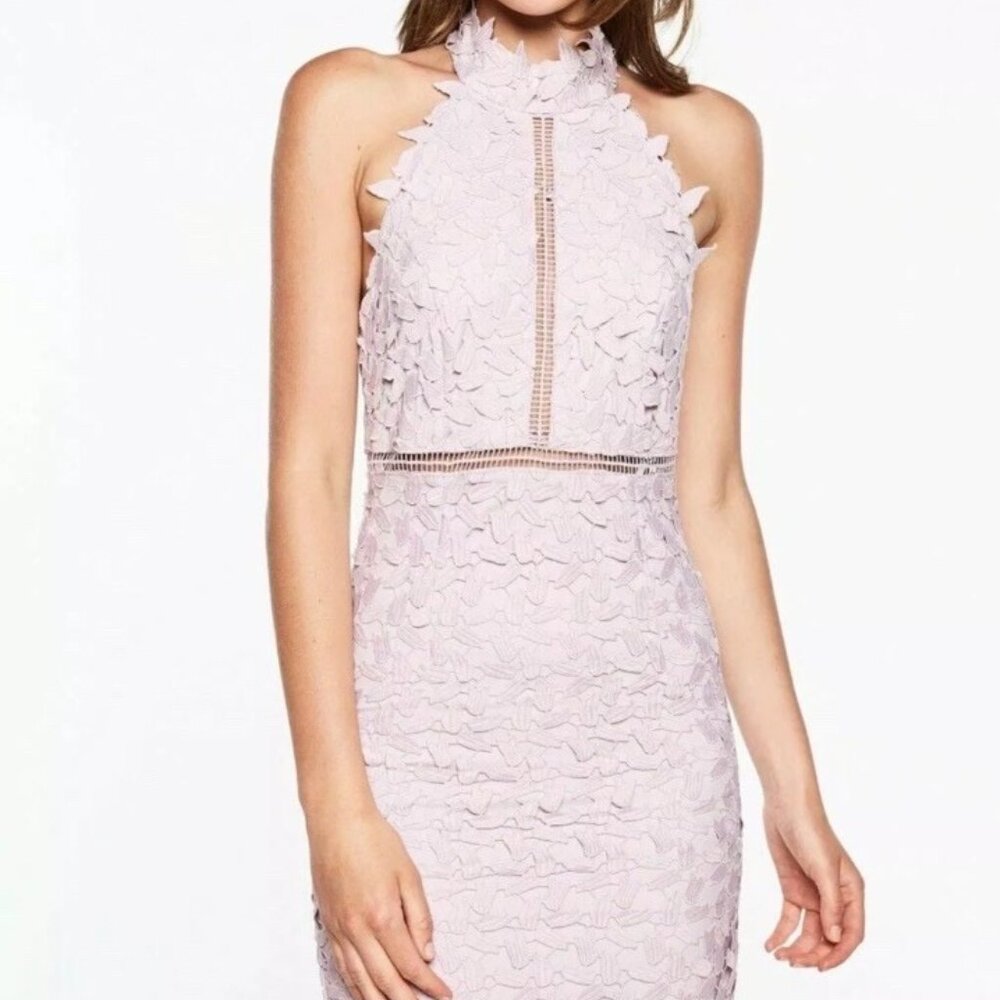 Bardot Gemma Lavendar Halter Lace Midi Dress Size 6 - Picture 2 of 13